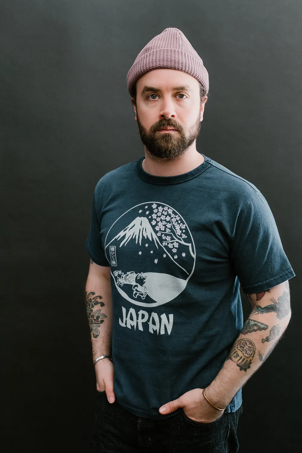 8097B - "Japan" Logo Tee - Light Indigo