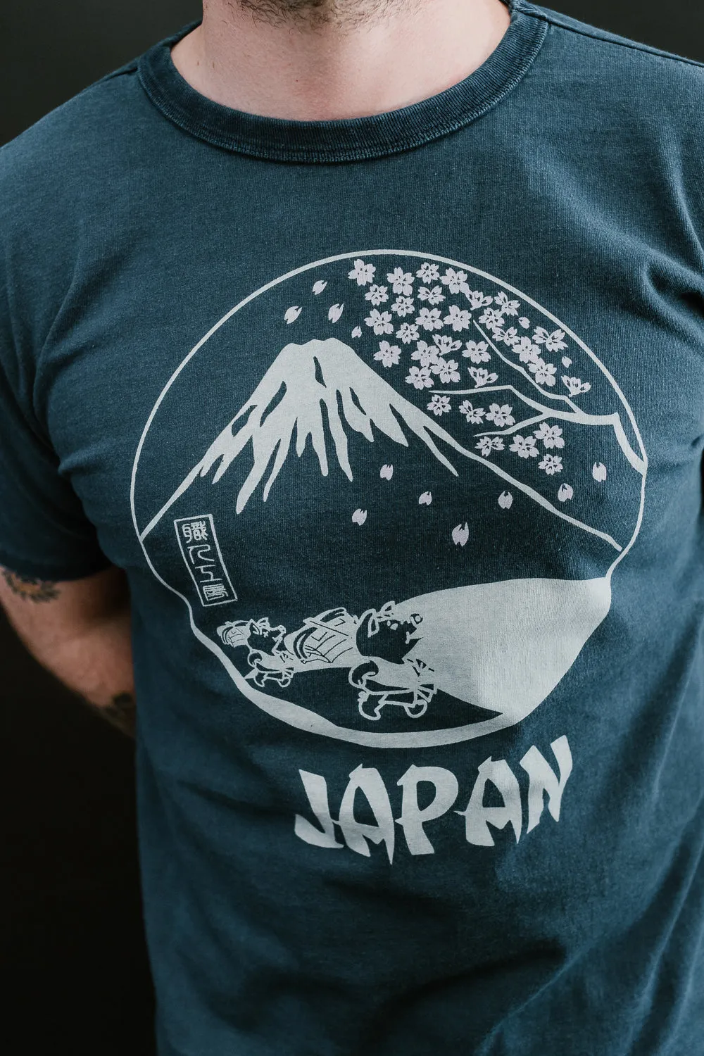 8097B - "Japan" Logo Tee - Light Indigo