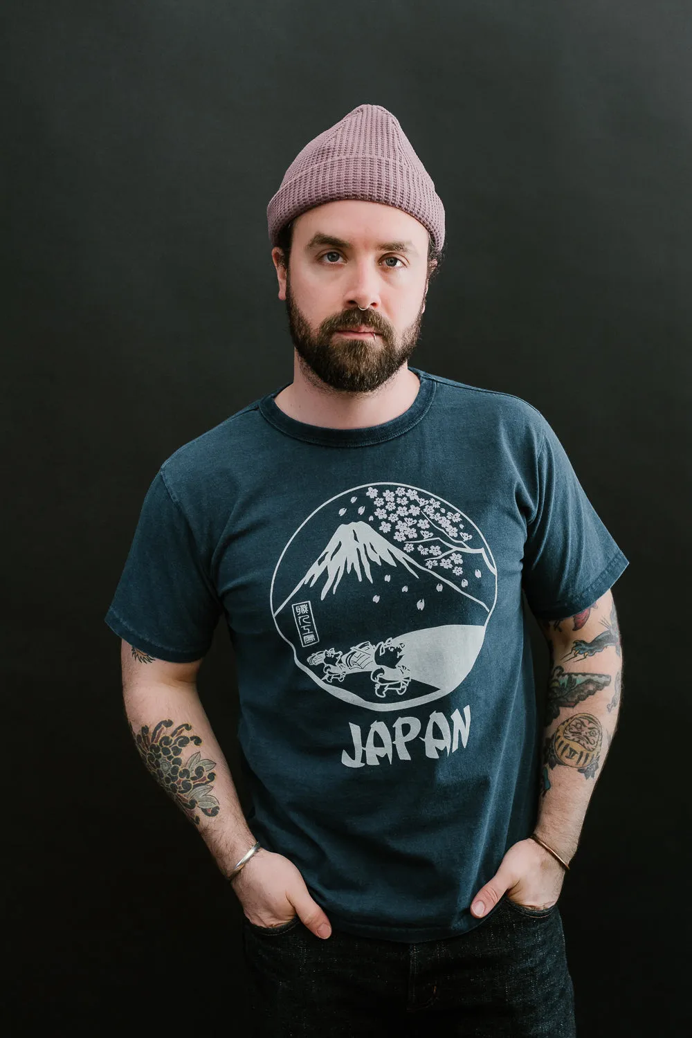 8097B - "Japan" Logo Tee - Light Indigo