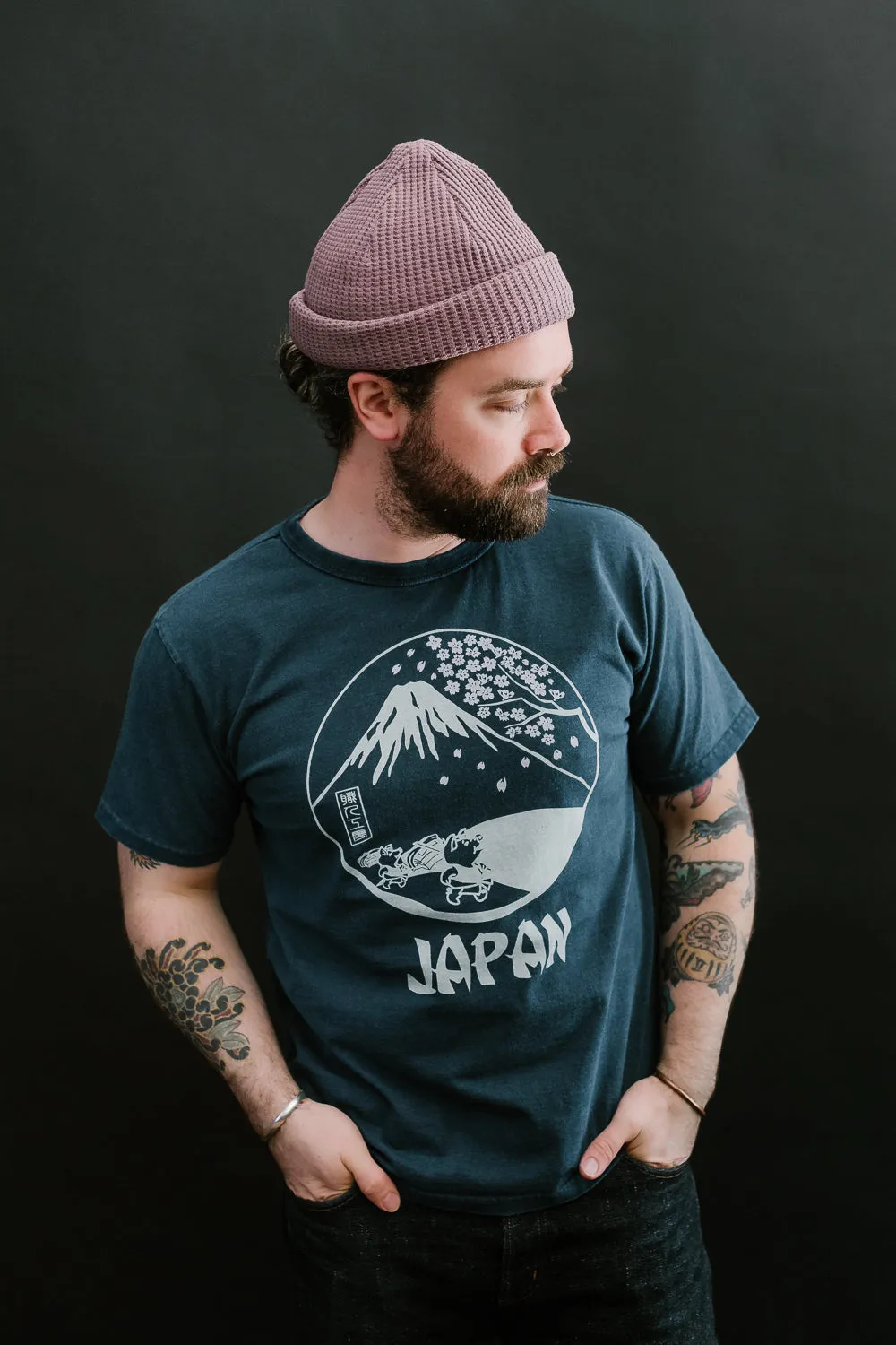 8097B - "Japan" Logo Tee - Light Indigo