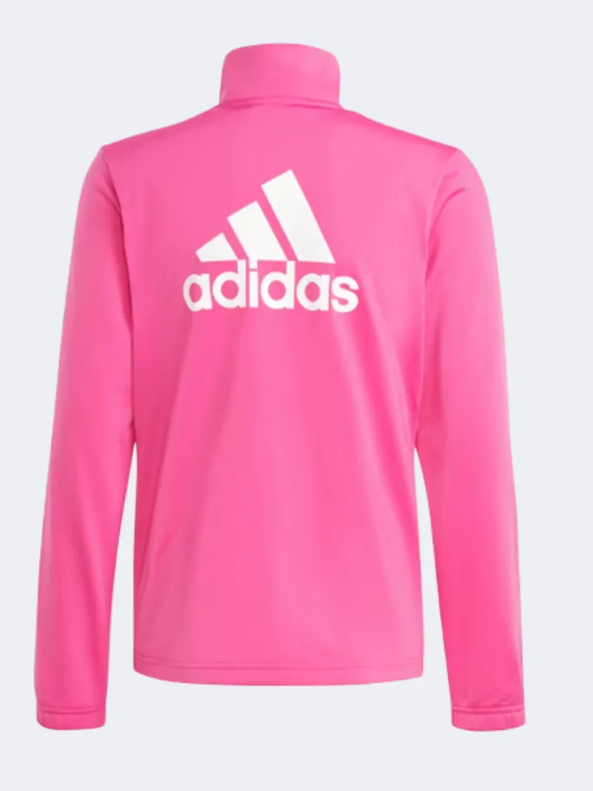 Adidas Essentials Big Logo Kids-Girls Sportswear Suit Fuchsia / White