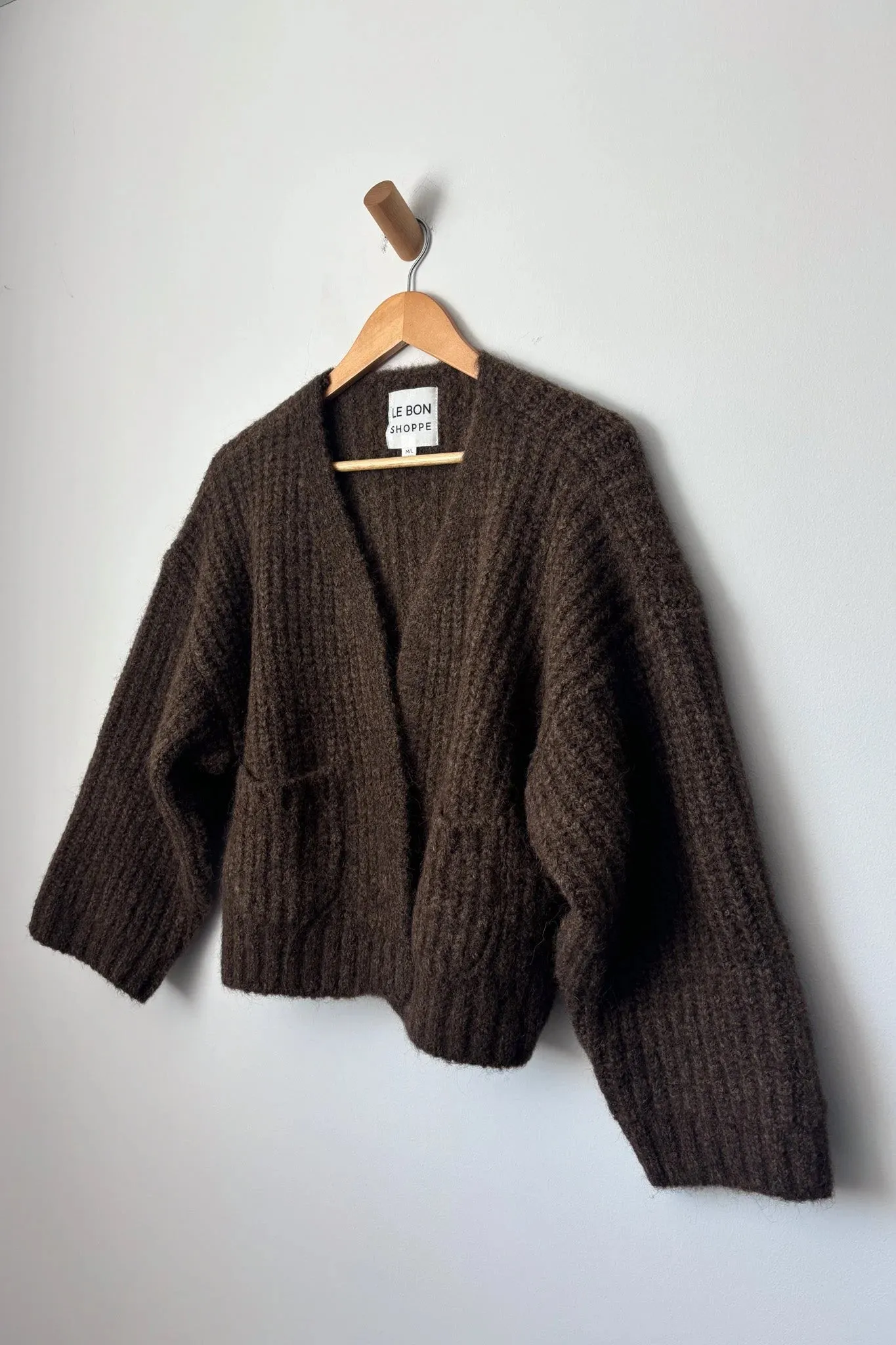 Alpaca Sweater Jacket | Wood