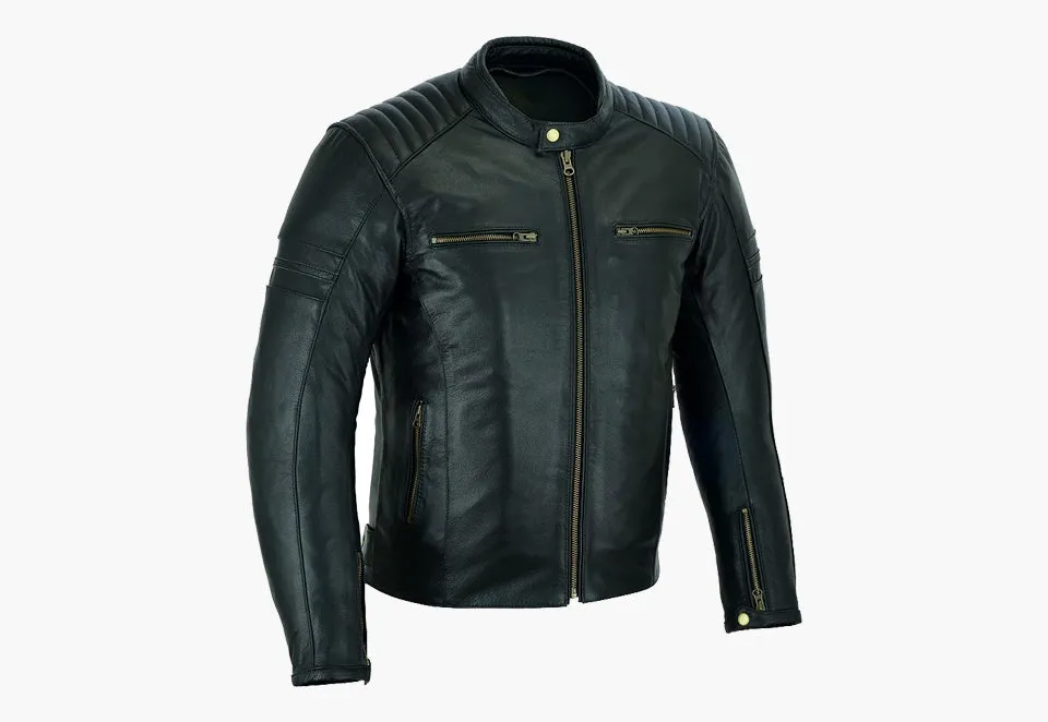 BGA Roadster Classic Leather Jacket Black