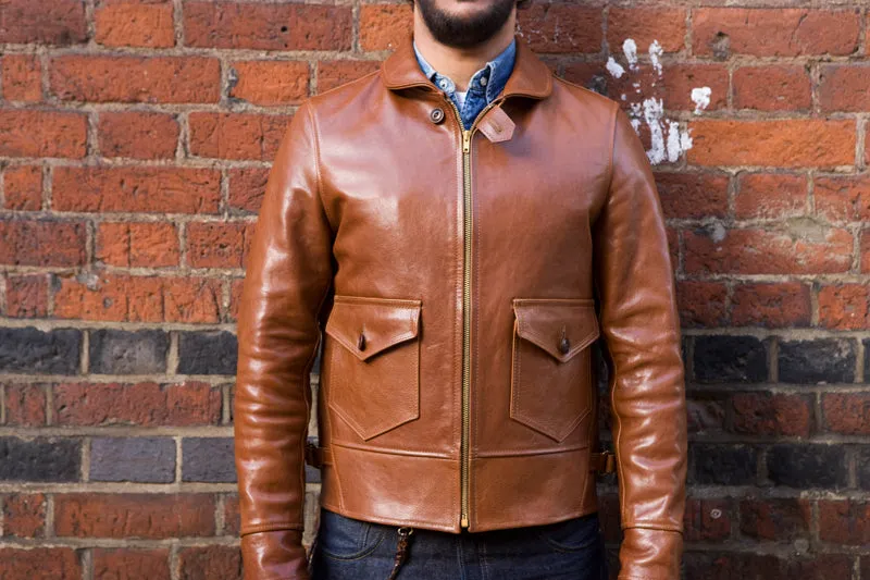 Bill Kelso Cadet Badalassi Leather Jacket - Russett