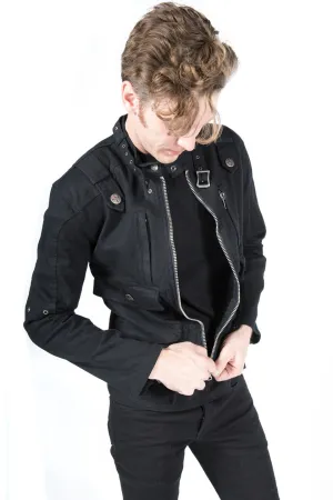 Black Snap Men's Biker Jacket