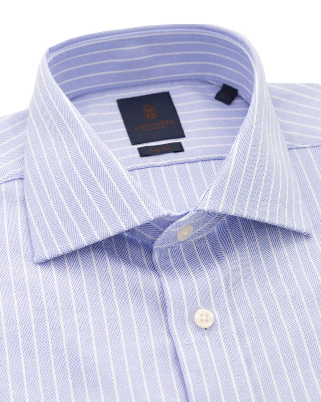 Blue Herringbone Stripe Easy-iron Shirt