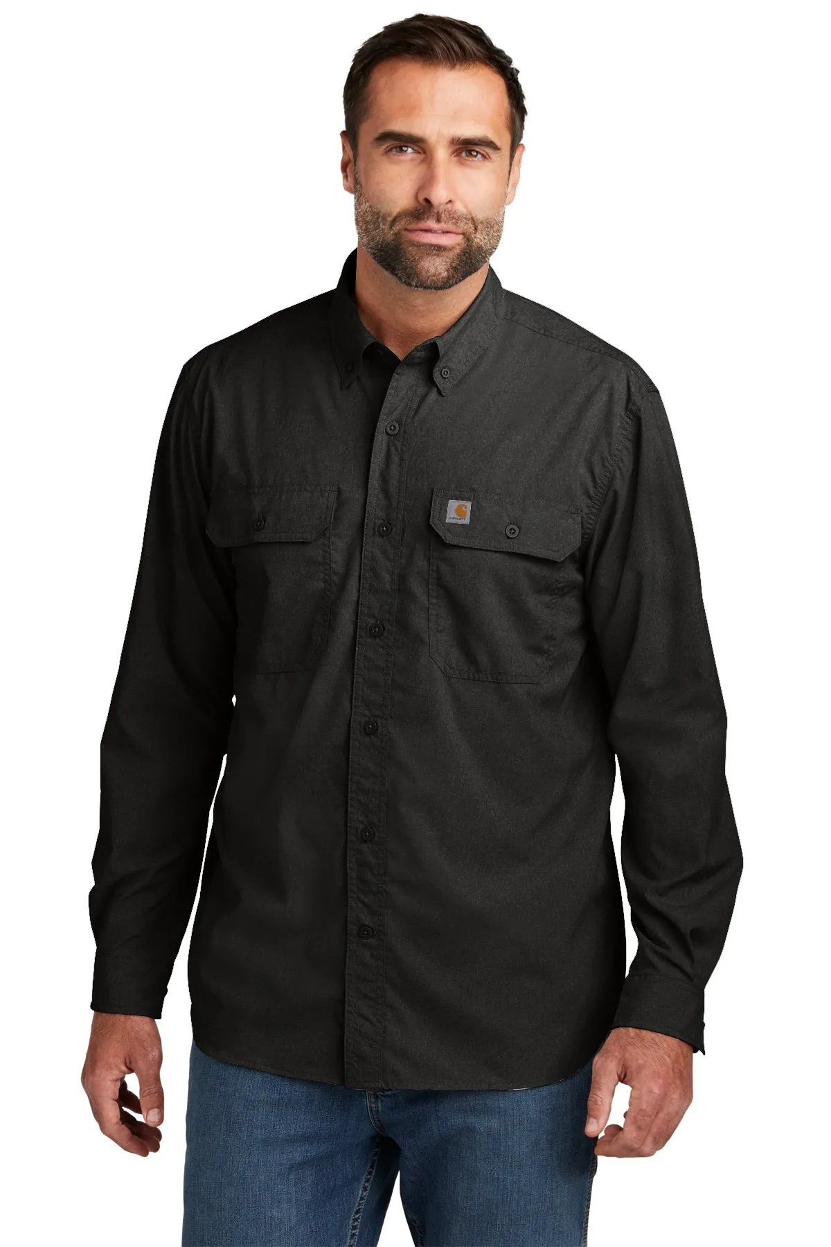 Carhartt Force Long Sleeve Custom Shirts, Black