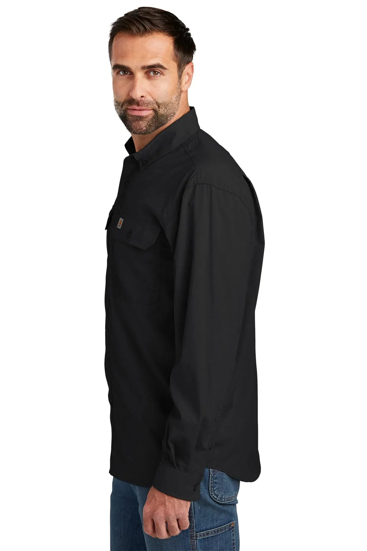 Carhartt Force Long Sleeve Custom Shirts, Black