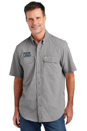 Carhartt Force Solid Custom Shirts, Steel