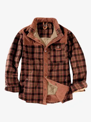 Classic Flannel Lined Plaid Cotton Jacket