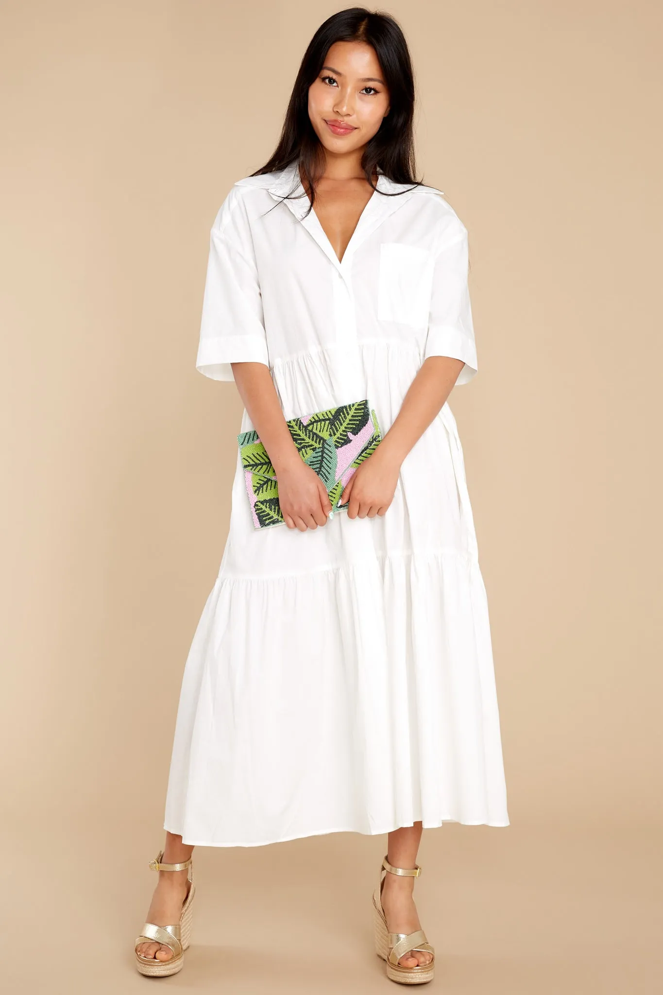 Designed To Unwind White Maxi Dress