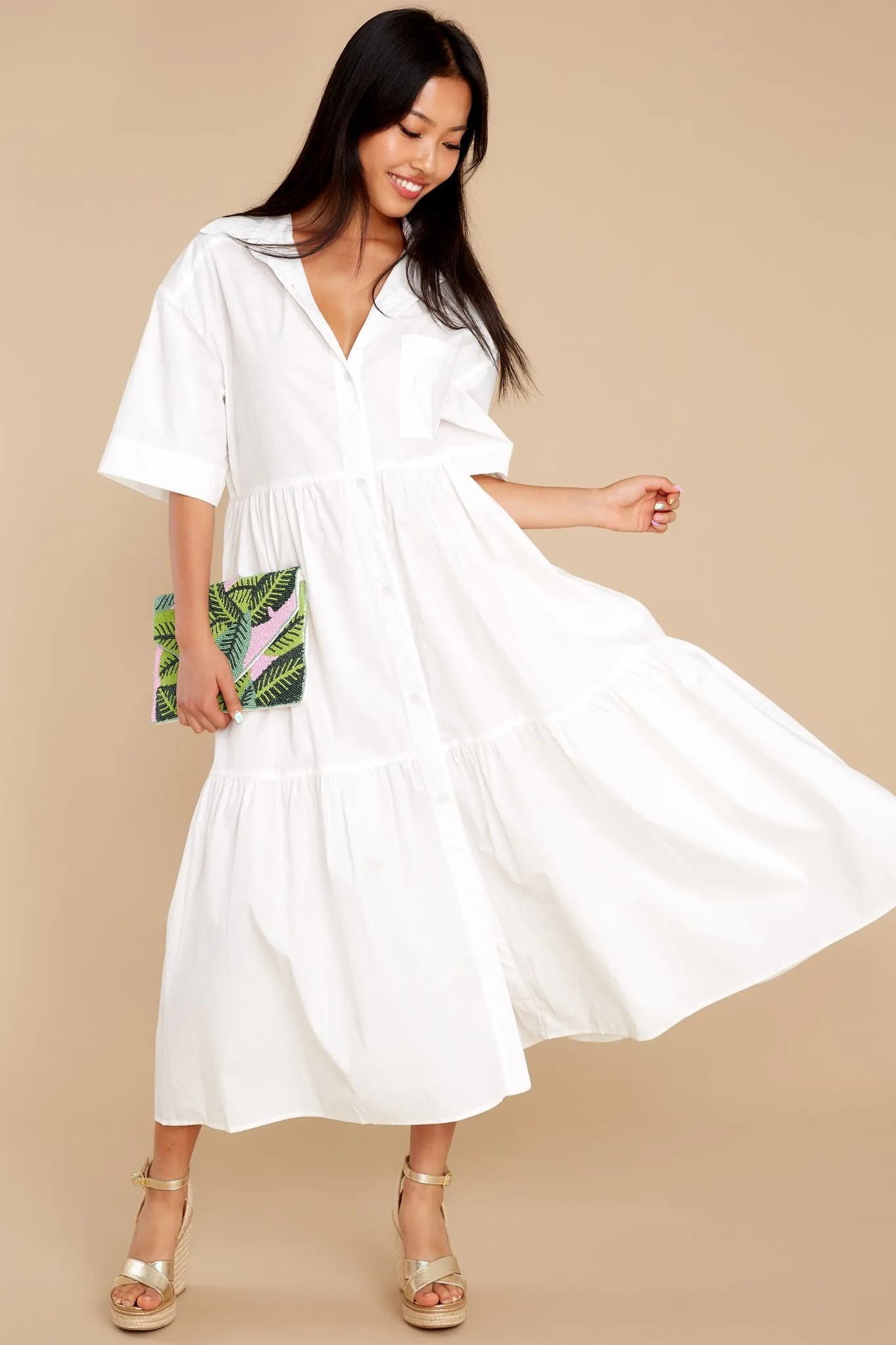 Designed To Unwind White Maxi Dress