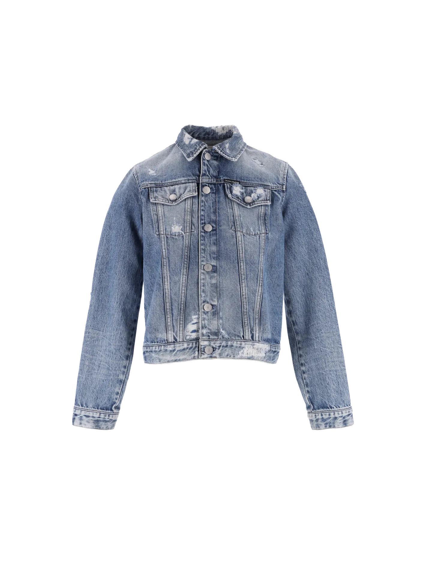 distressed denim jacket