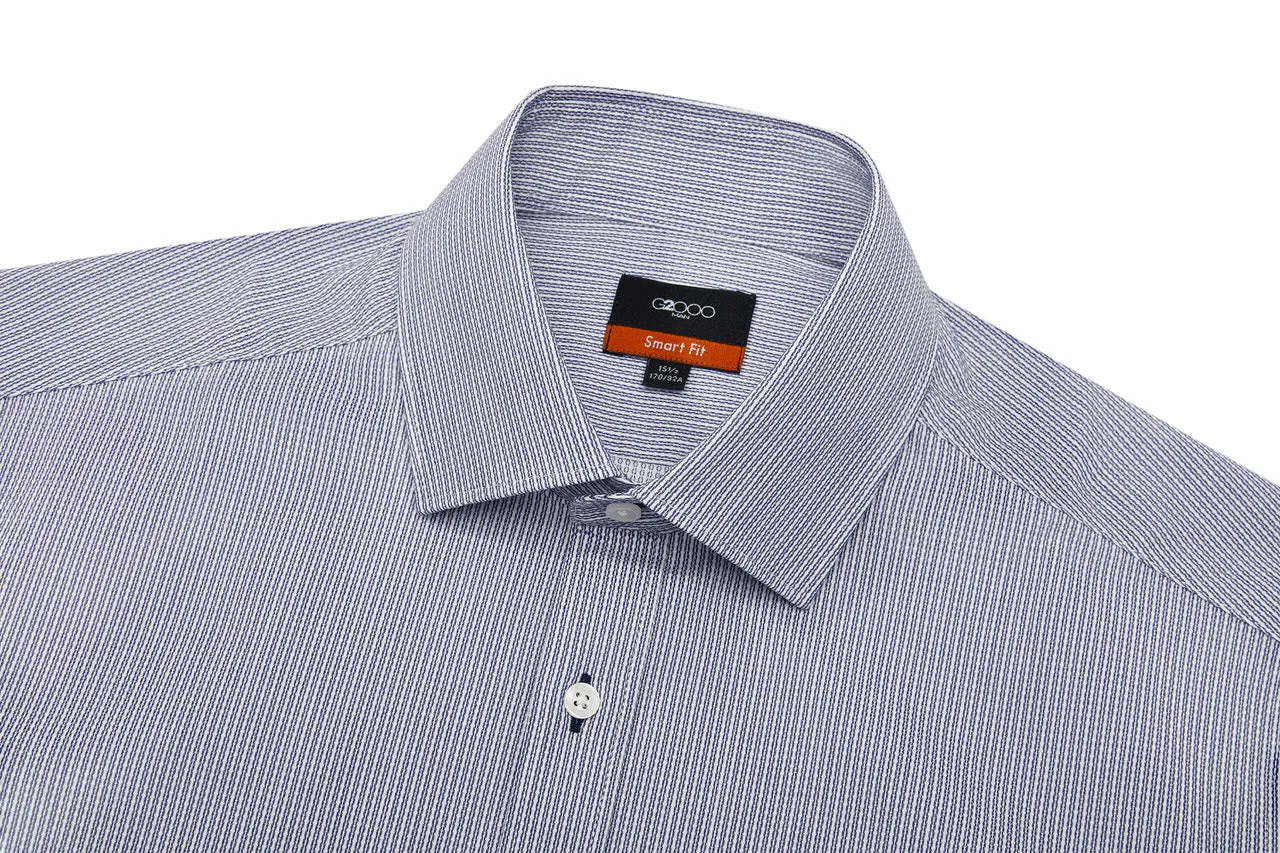 Easy Care Stretch Stripe Shirt in Smart Fit Short Sleeve