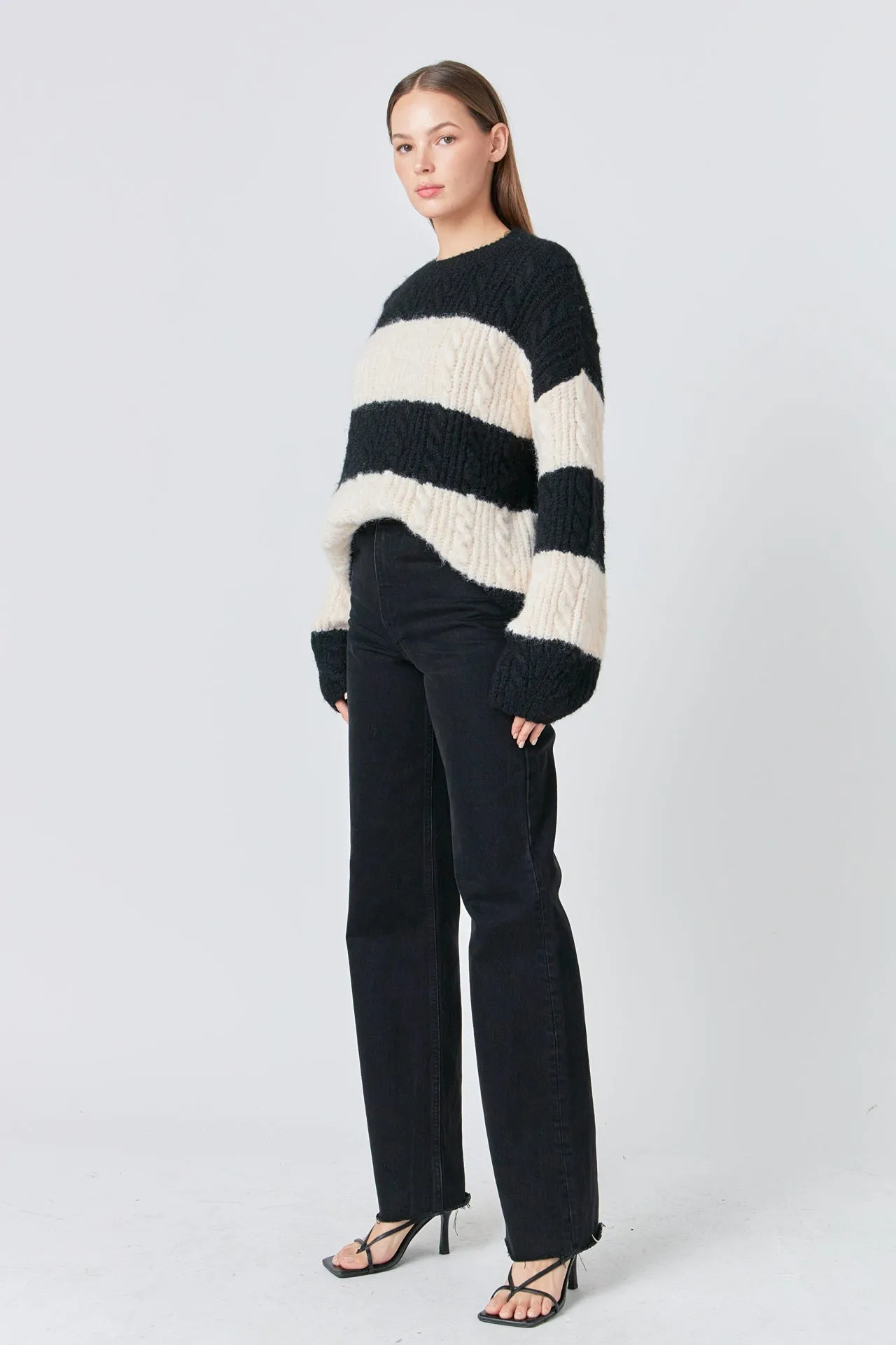 Endless Rose - Striped Chunky Sweater