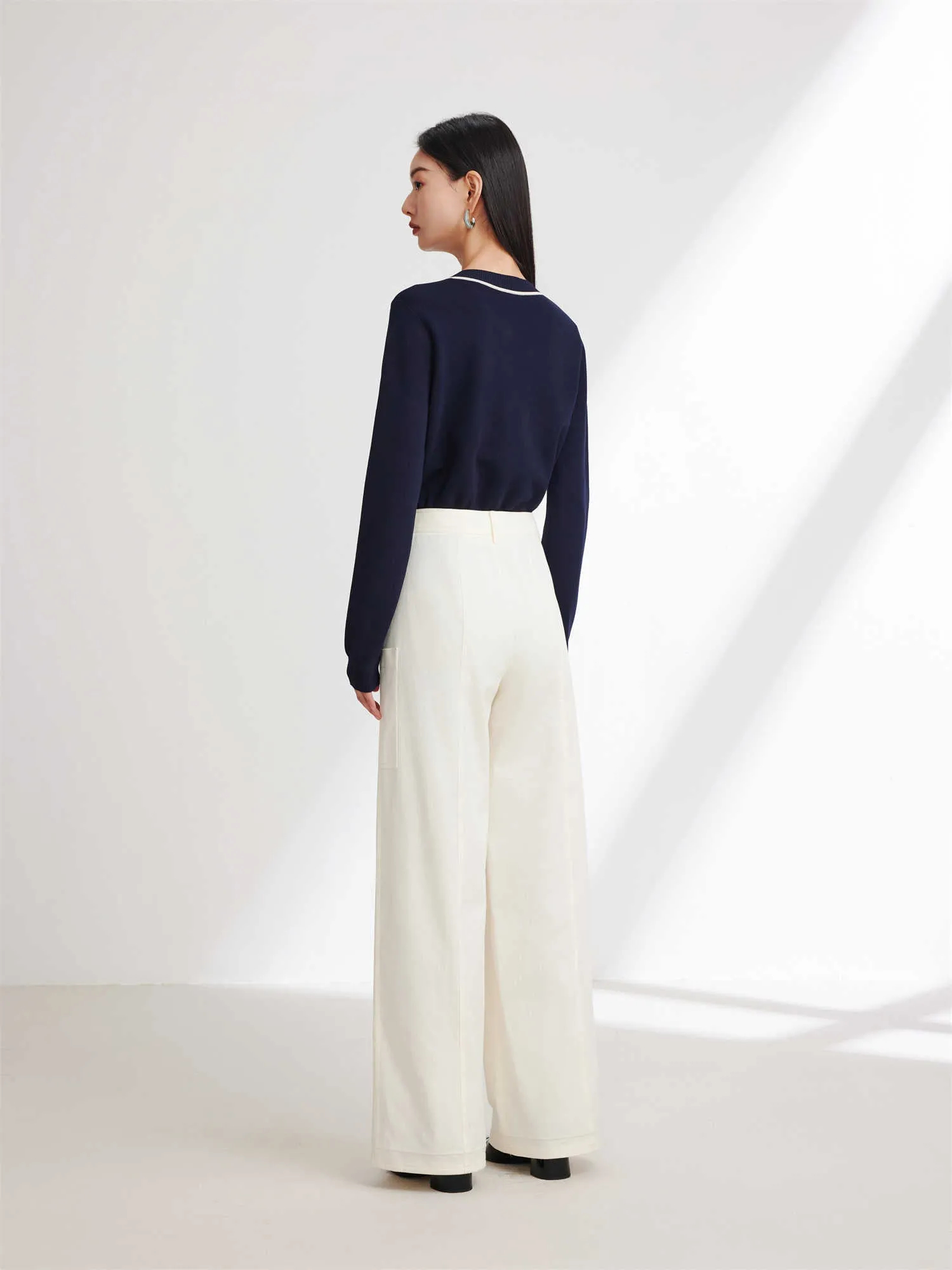 EP YAYING Simple-designed Straight Pants