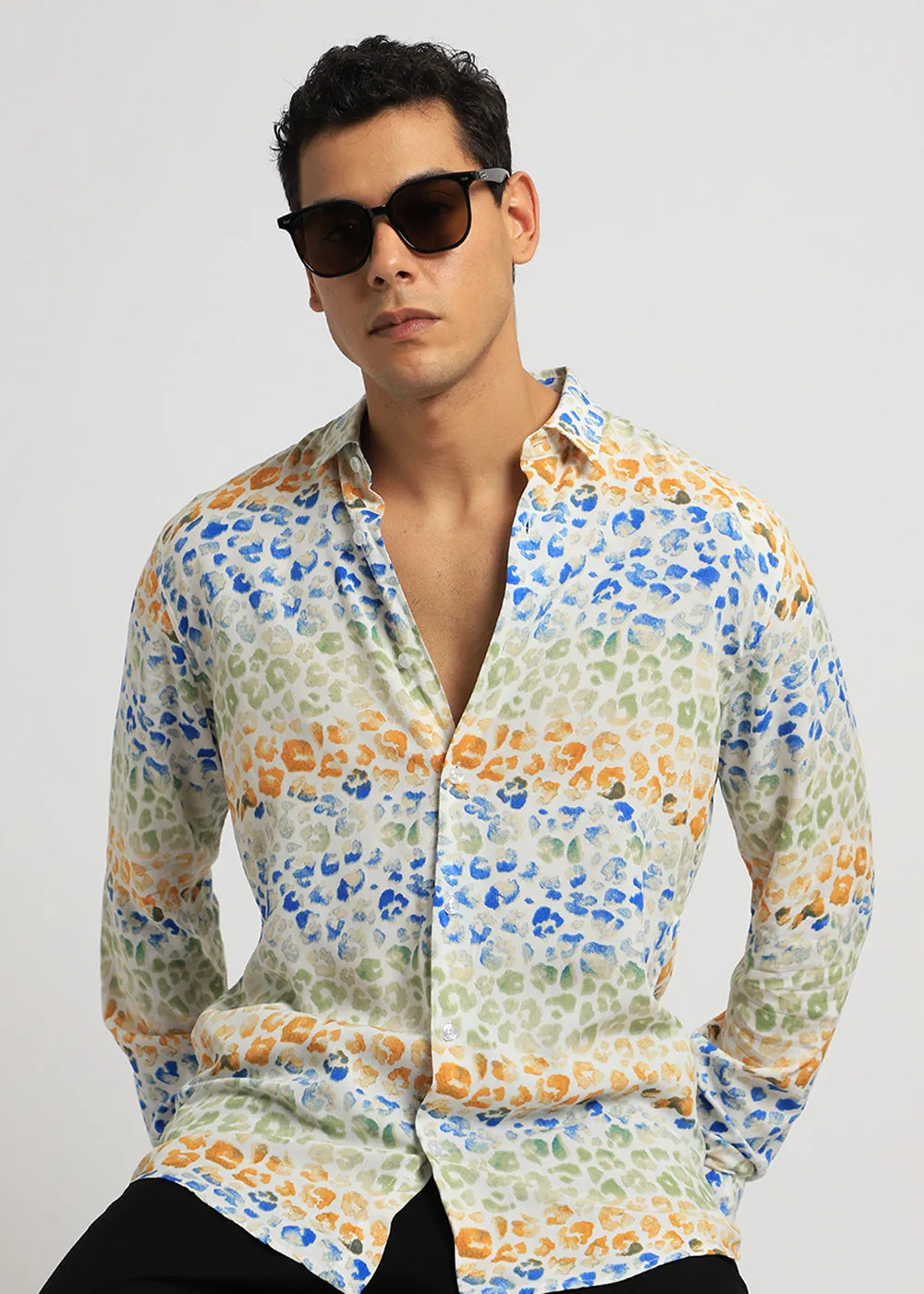 Exotic Fauna Print Full sleeve shirt