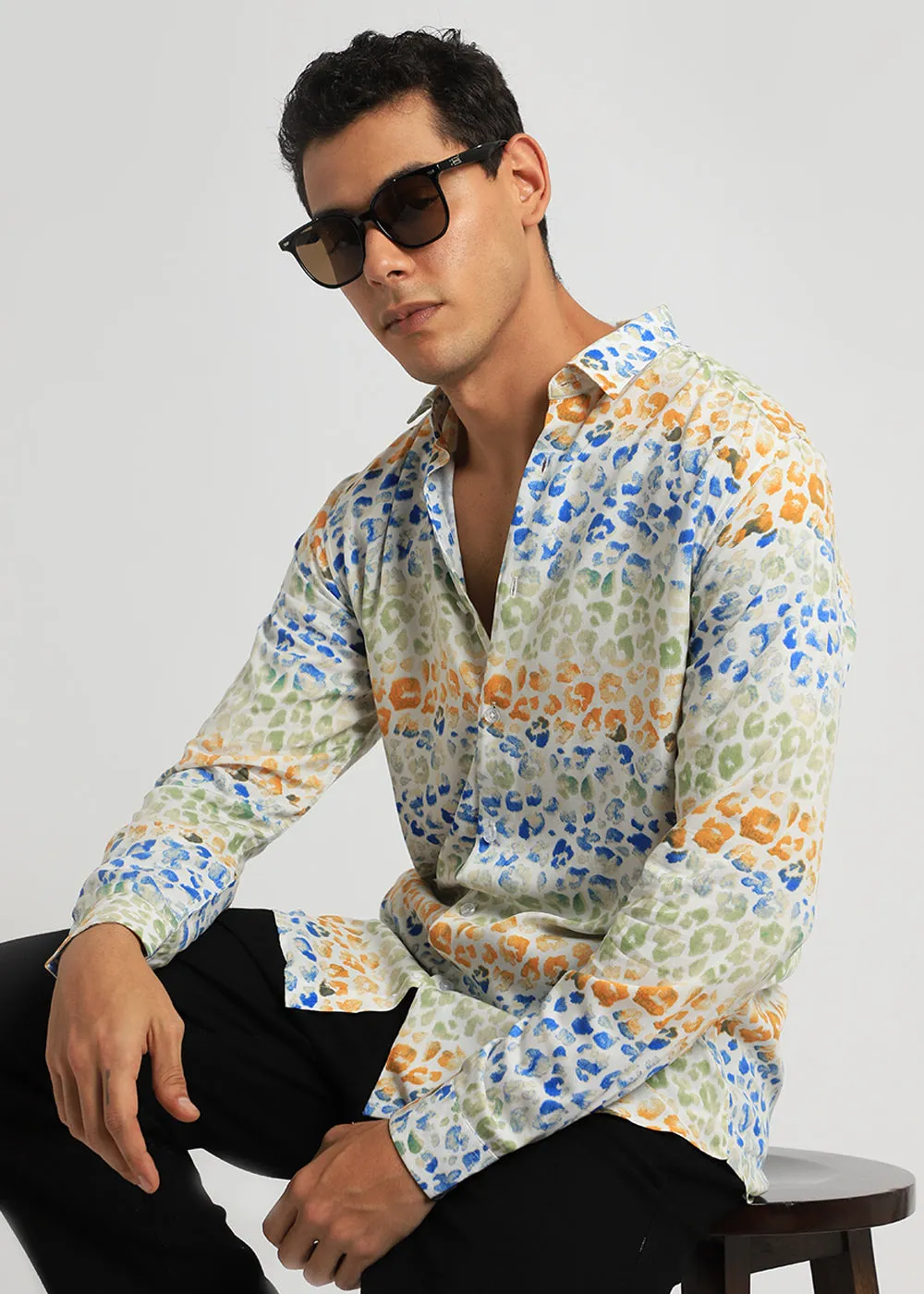 Exotic Fauna Print Full sleeve shirt