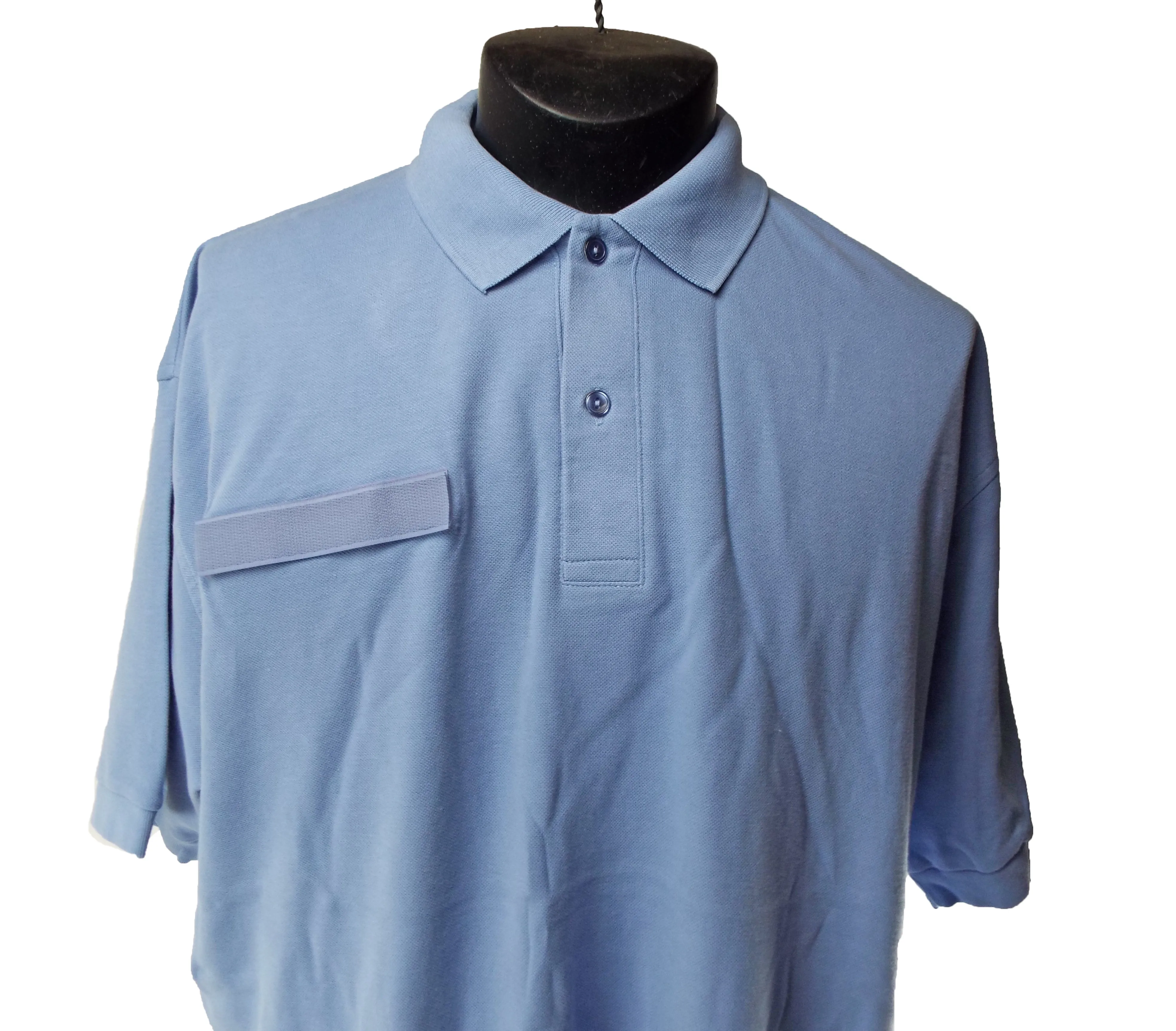 French Army - Short-sleeve Light Blue Cotton Polo Shirt - Unissued