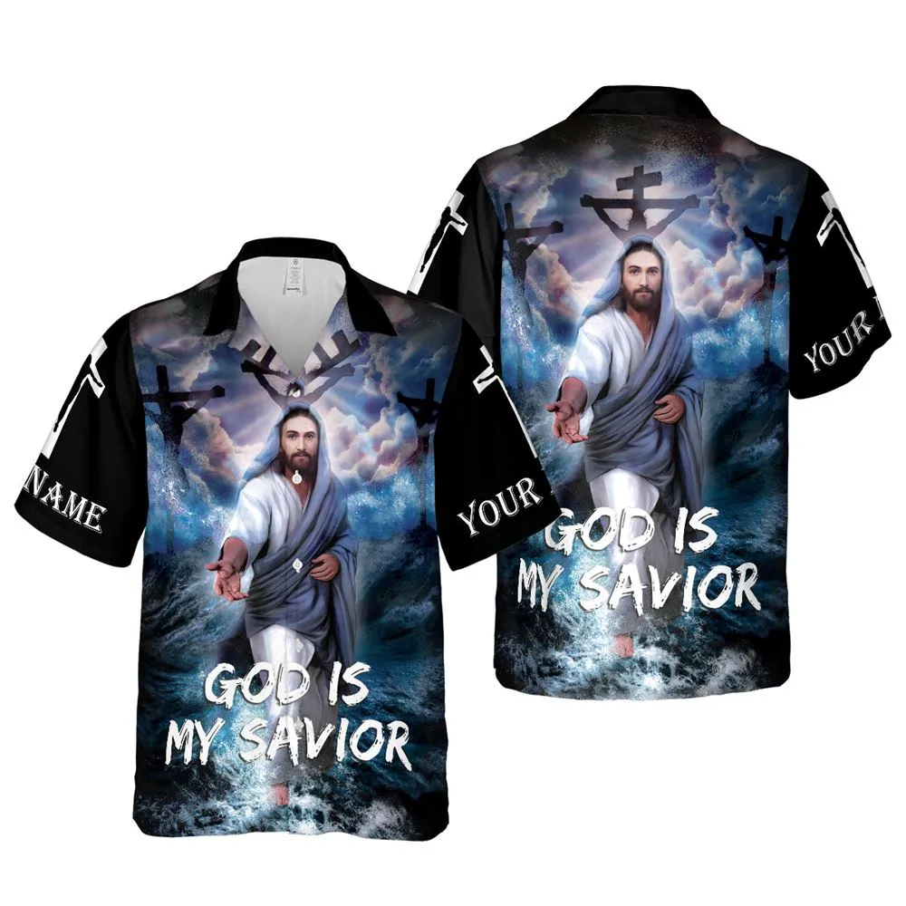 God Is My Savior Hawaiian Shirts - Religious Hawaiian Shirts - Hawaiian Christian For Men Women