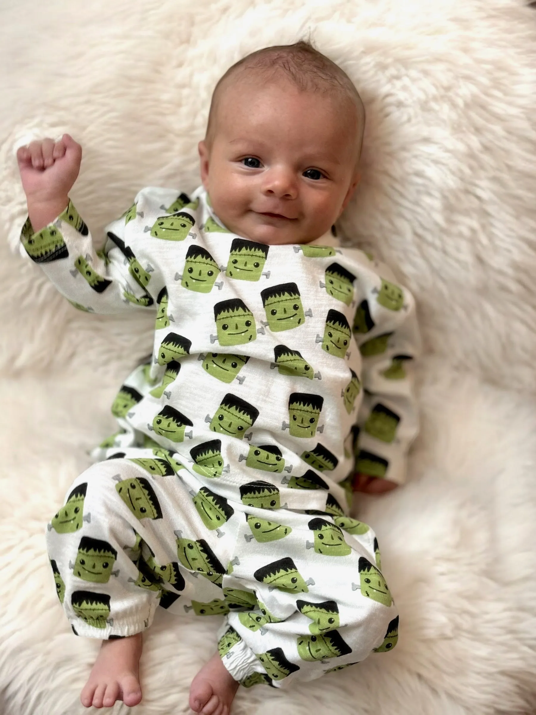 Halloween Monster / Organic Long Sleeve Tee & Pant Set