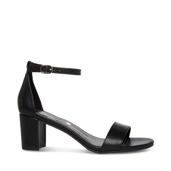 J Carrson Black Smooth Block Heels