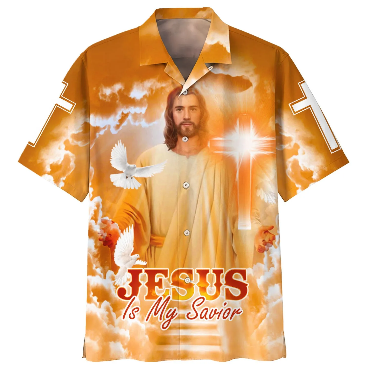 Jesus Is My Savior Hawaiian Shirt - Jesus Christ In Heaven Hawaiian Shirts - Christian Hawaiian Shirt - Jesus Hawaiian Shirts