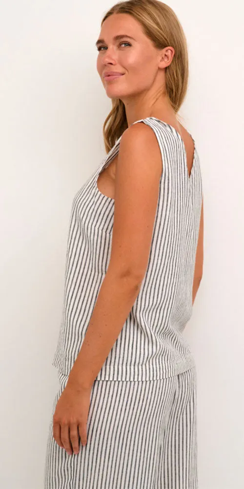 Kaffe Linen Blend Tank Top