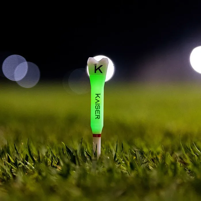 KAISER T5 Golf Tees Day Night Gifts Accessory Sets/ Long 5pcs Short 4pcs/ distance increase luminous anti-slicing Height fix Holders Glow in Dark Light up Flashing Made in Korea