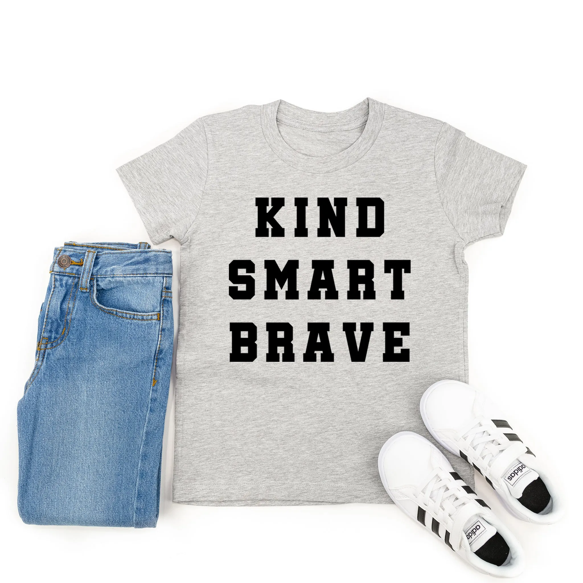 Kind Smart Brave - Varsity - Short Sleeve Child Shirt