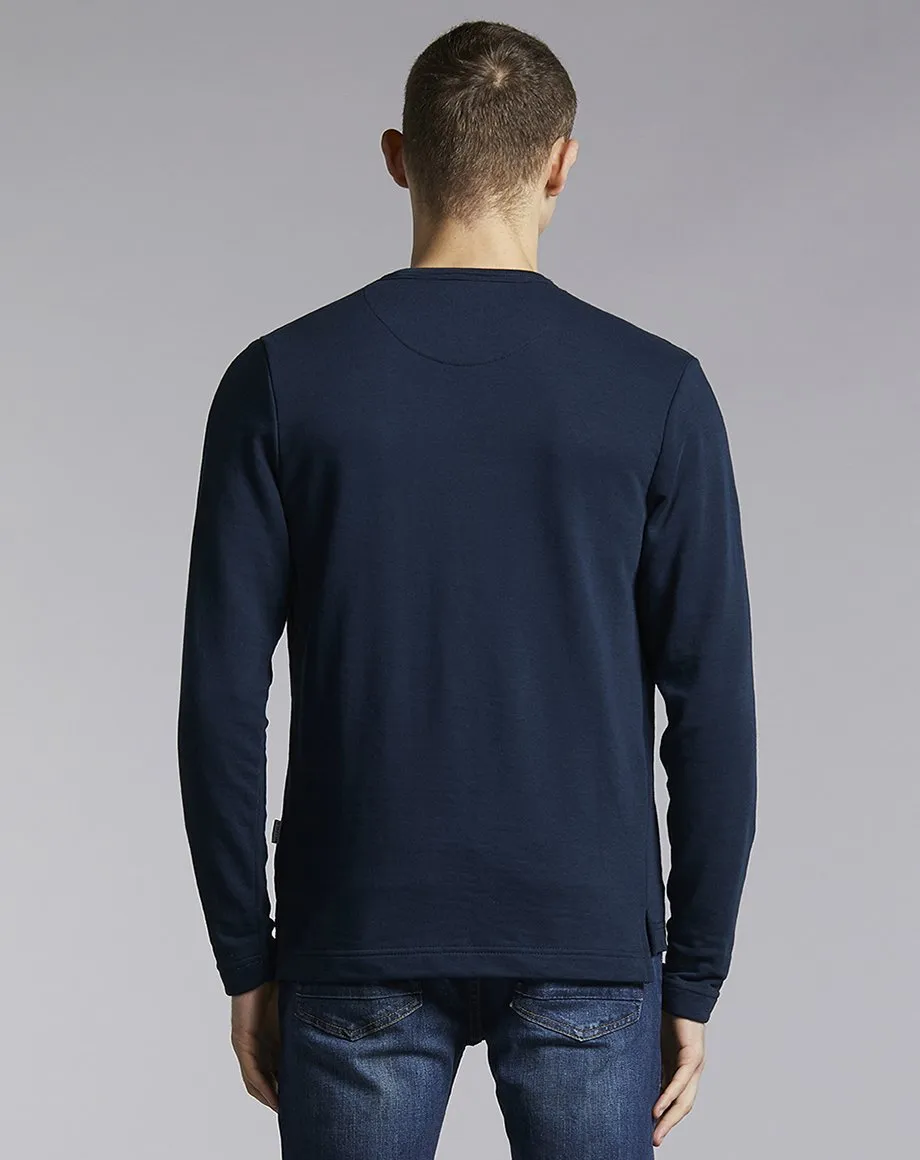 LAIRD HIGH NECK MENS SWEATSHIRT | NAVY