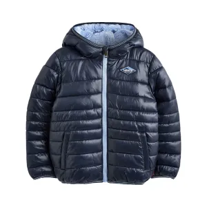 Levi's - Padded navy coat with hood