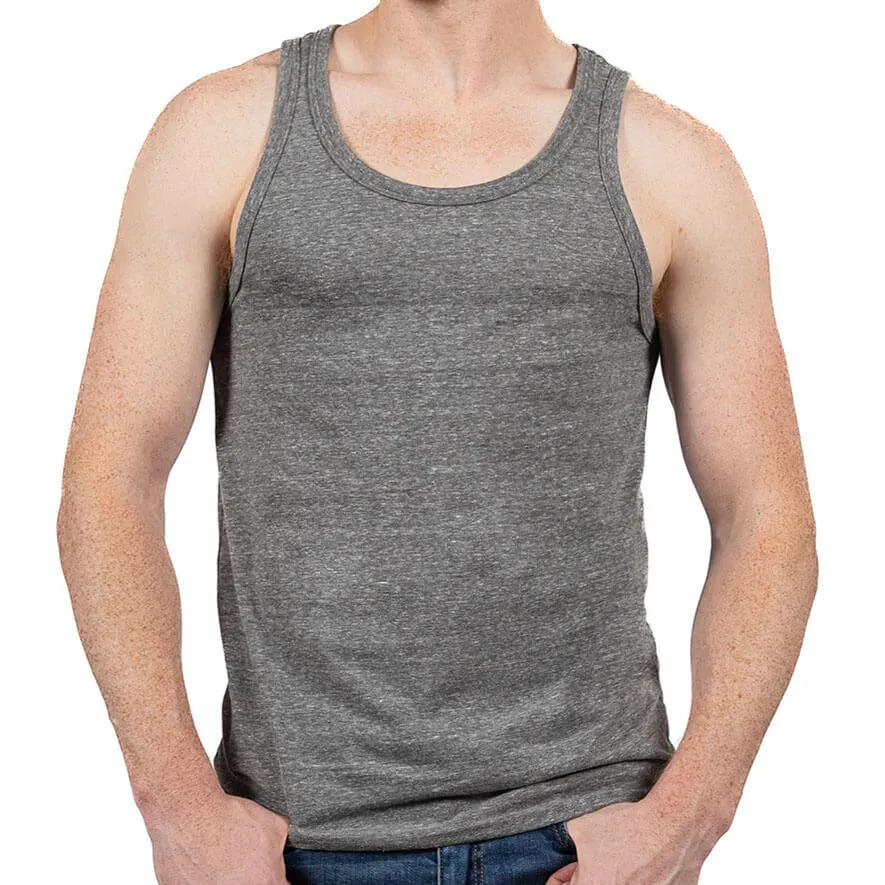 Light Grey Heather Tri-Blend Varsity Tank Top