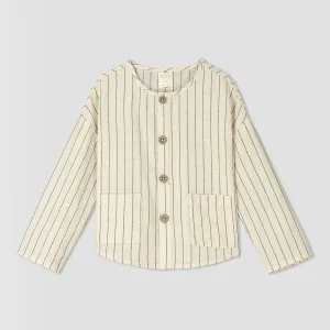 Locryn top in ivory stripe