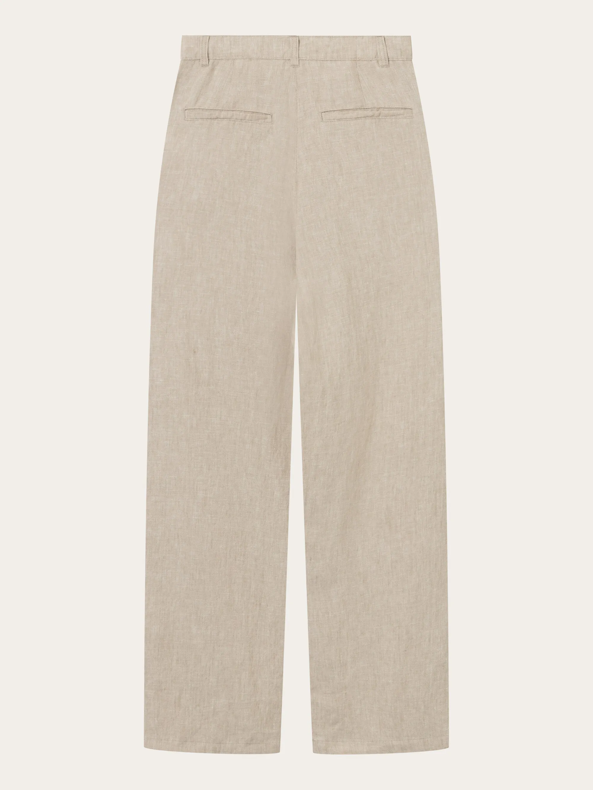 Loose natural linen pants - Light feather gray