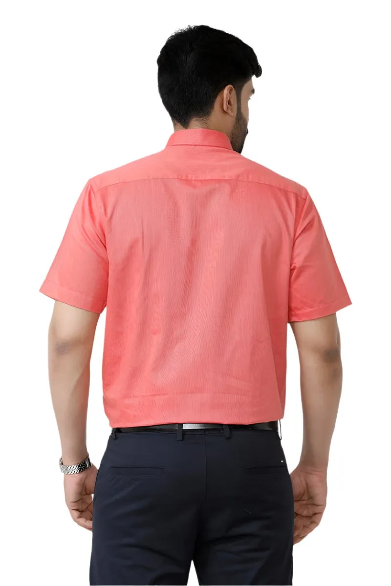 Luxor - Peach Red  Formal Shirts for Men | Ariser