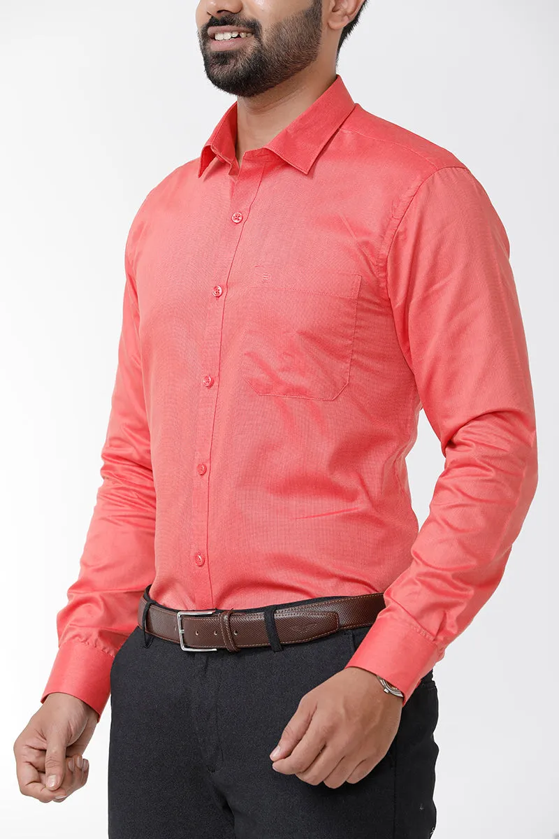 Luxor - Peach Red Formal Shirts for Men | Ariser