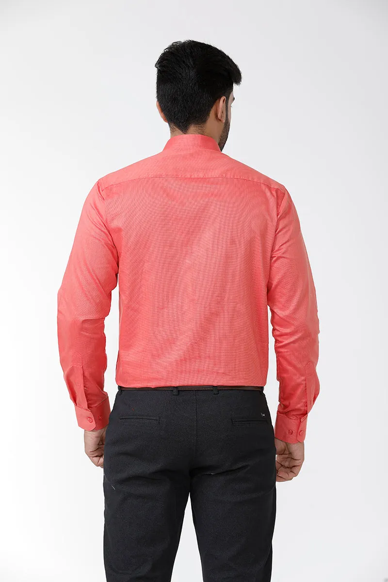 Luxor - Peach Red Formal Shirts for Men | Ariser