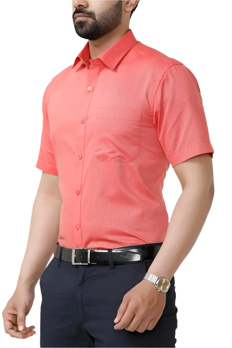 Luxor - Peach Red  Formal Shirts for Men | Ariser