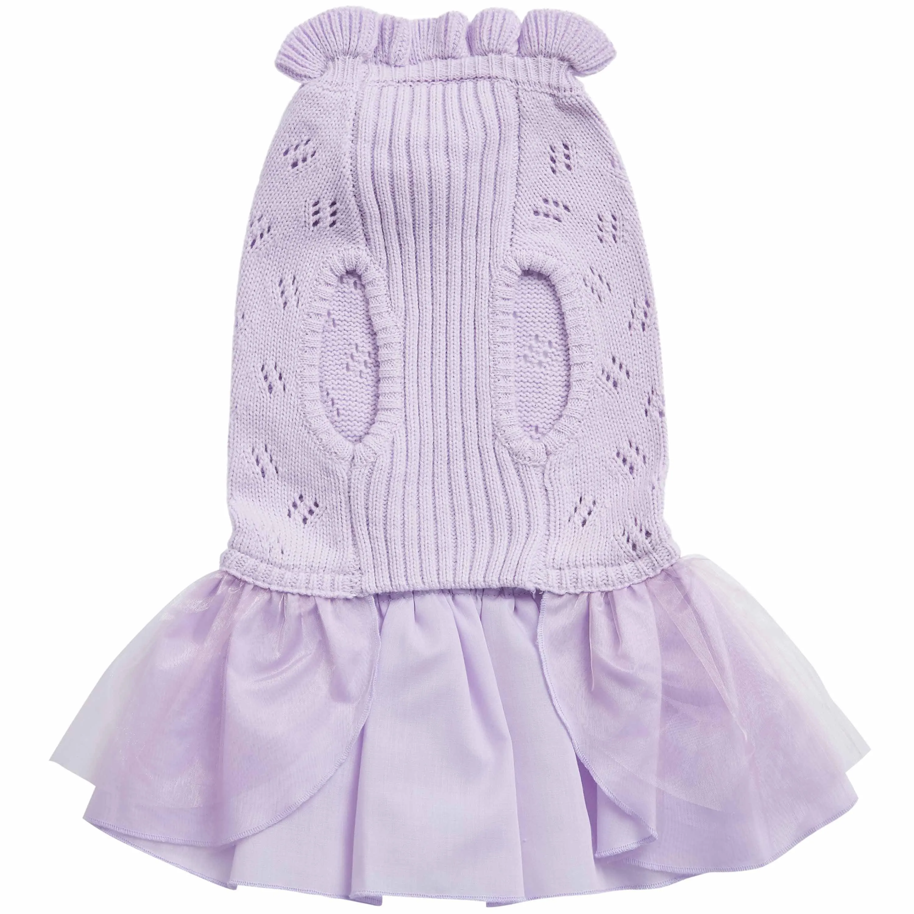 My Cutie Princess Ruffle Collar Dog Sweater Dress