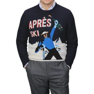 Navy Blue Wool Cashmere Aprés Ski Sweater