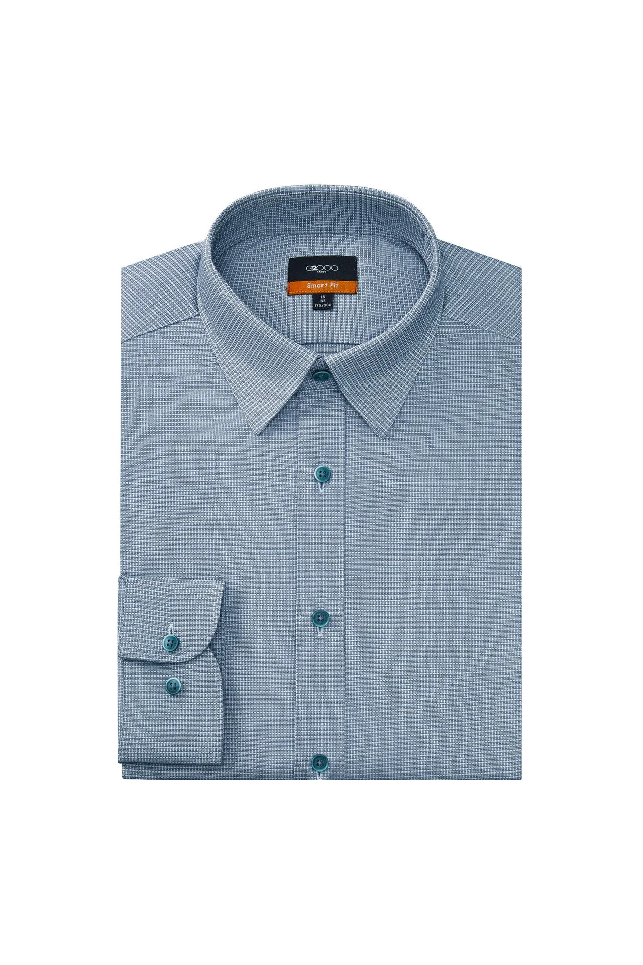 Non-Iron Silky Touch Stretch  Smart Fit  2-Tone Shirt