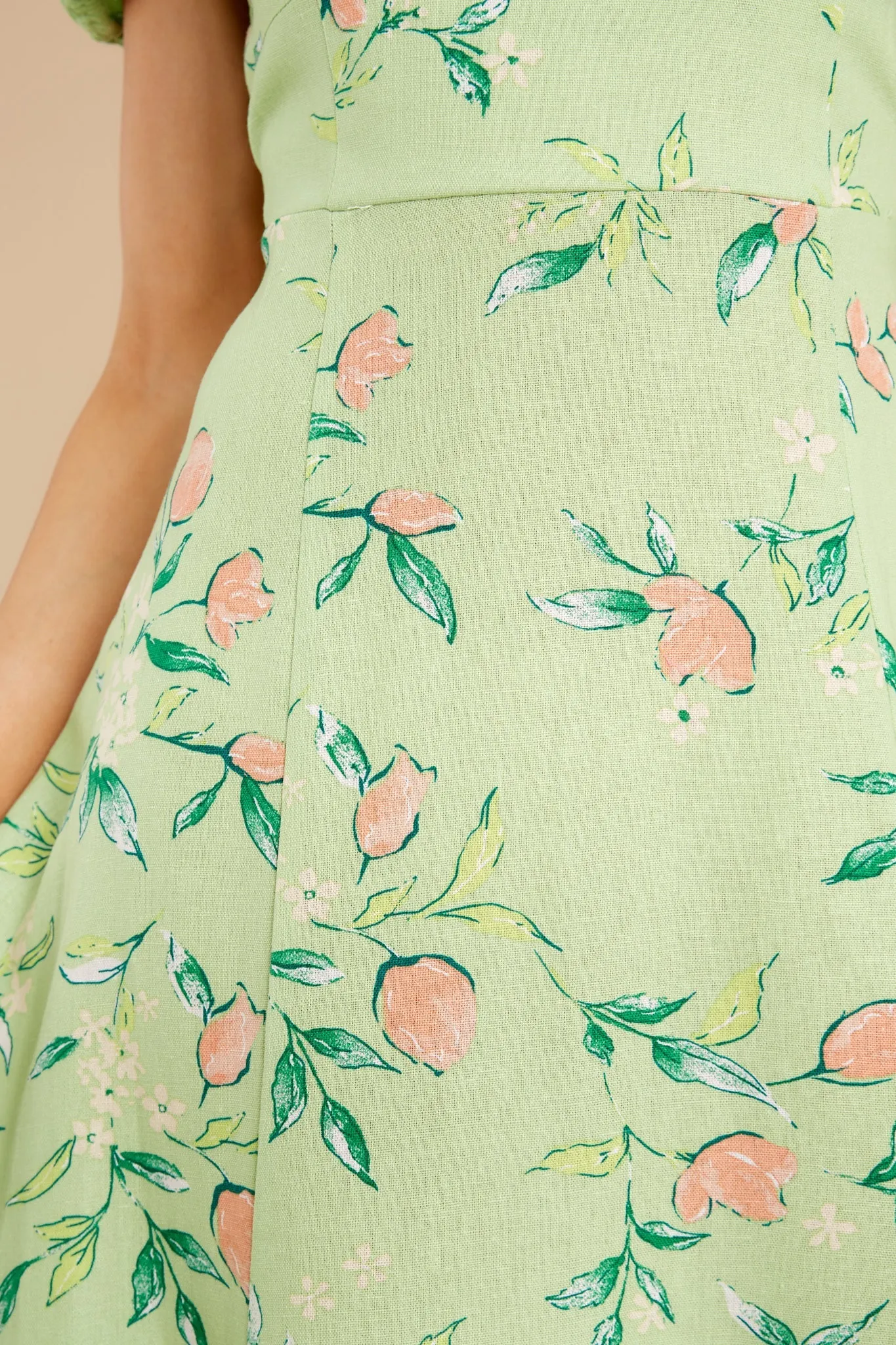 Oh So Fresh Pastel Green Floral Print Midi Dress