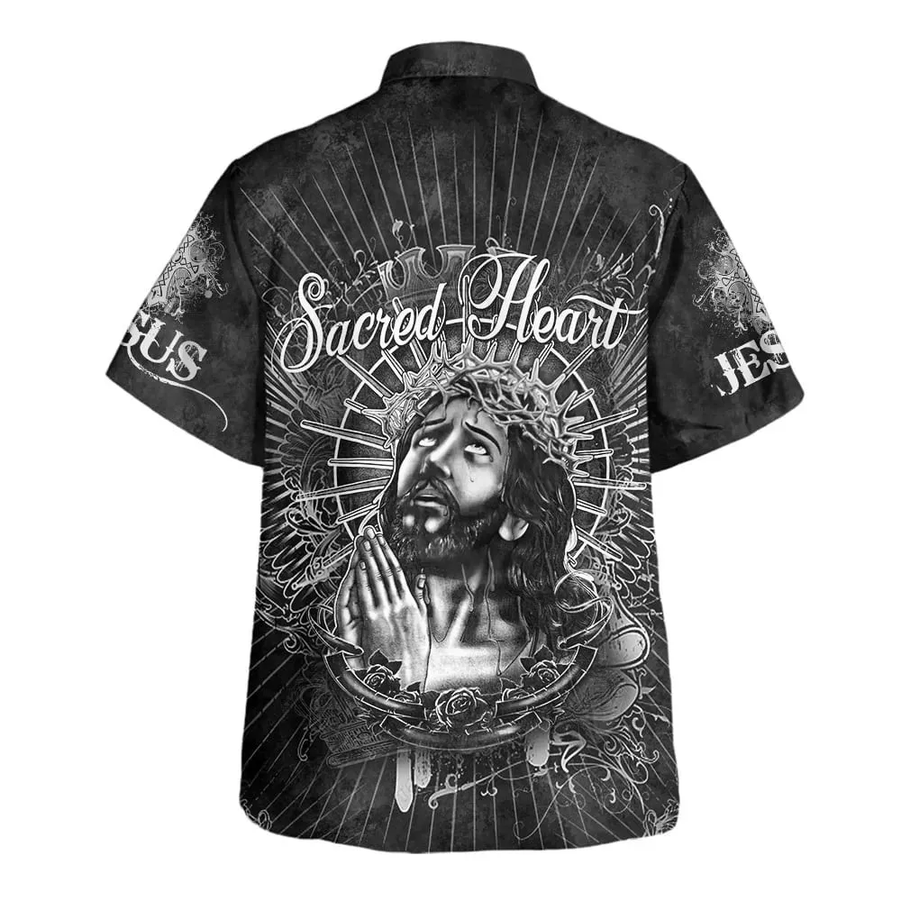 Sacred Heart Jesus Christ Pray Hawaiian Shirts For Men & Women - Christian Hawaiian Shirt - Hawaiian Summer Shirts