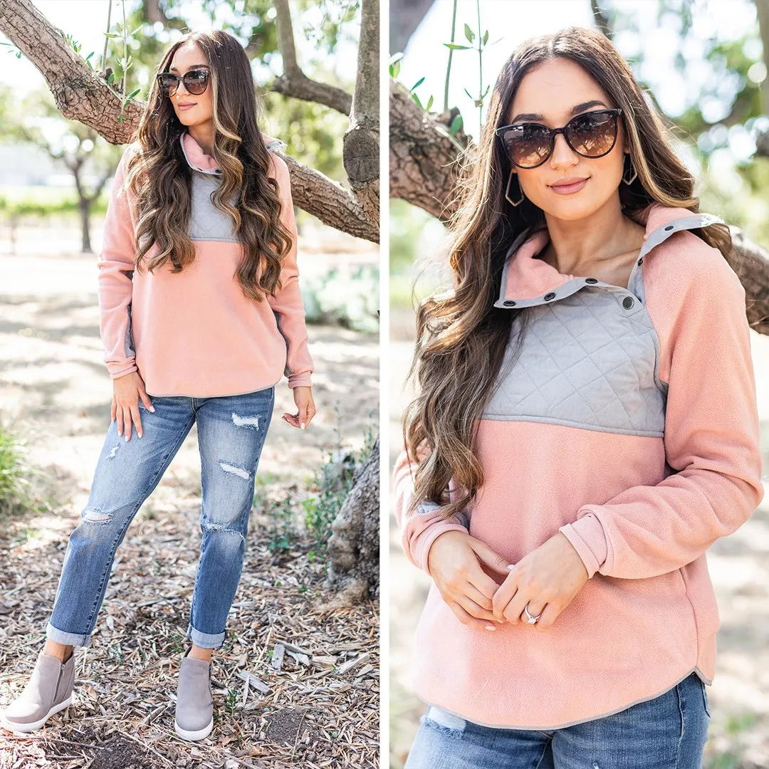 See You There Blush Pink Pullover