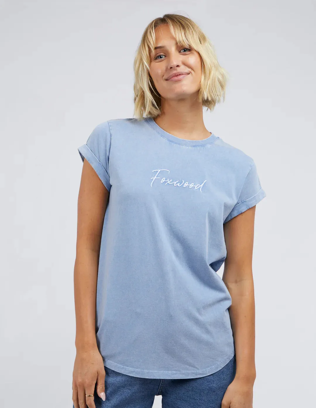 SIGNATURE TEE -Light Blue