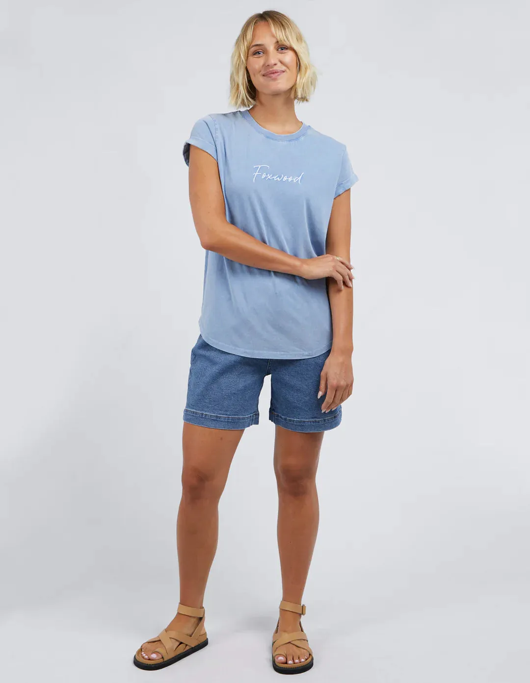 SIGNATURE TEE -Light Blue