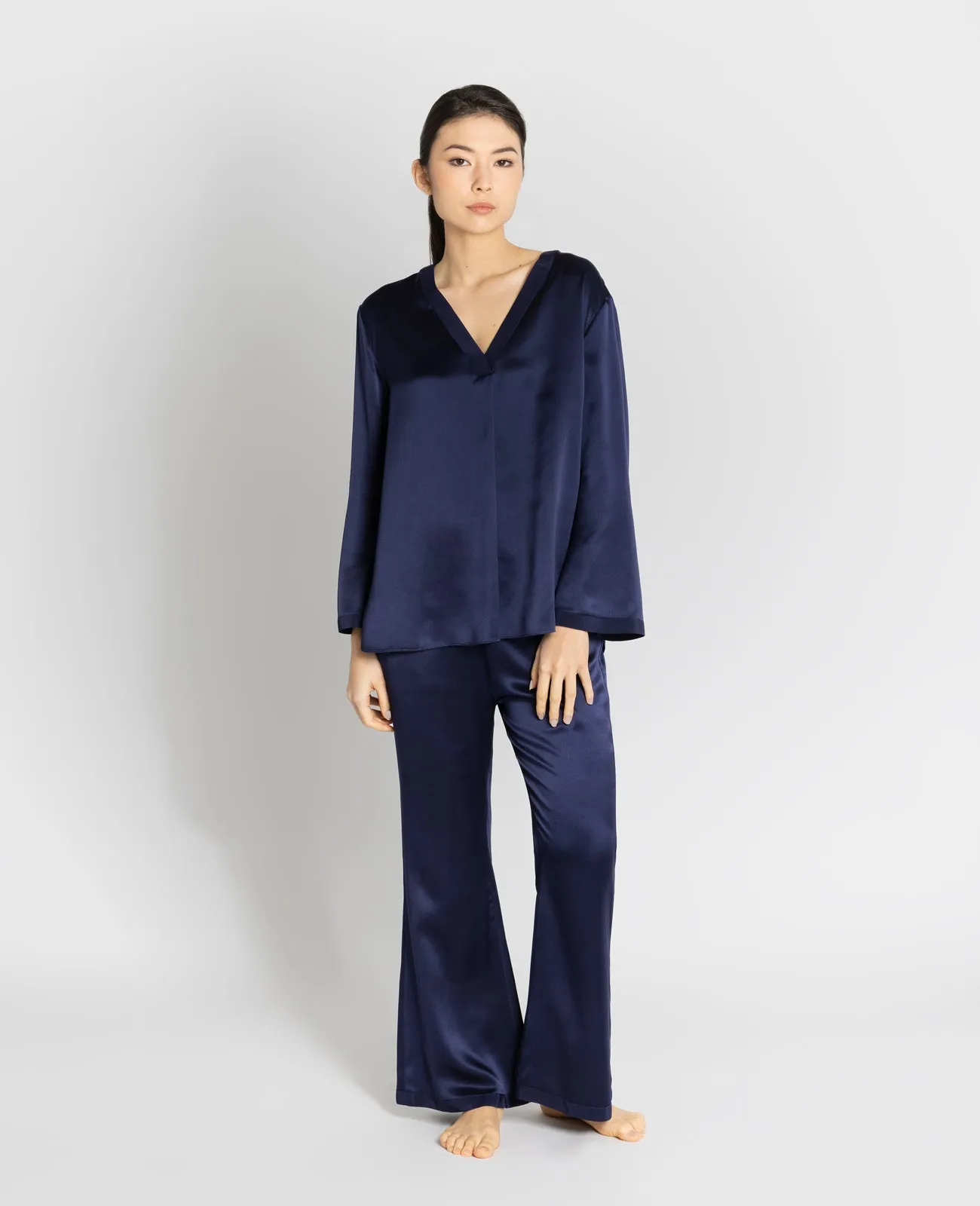 Silk Pyjamas Flare Lounge Pants