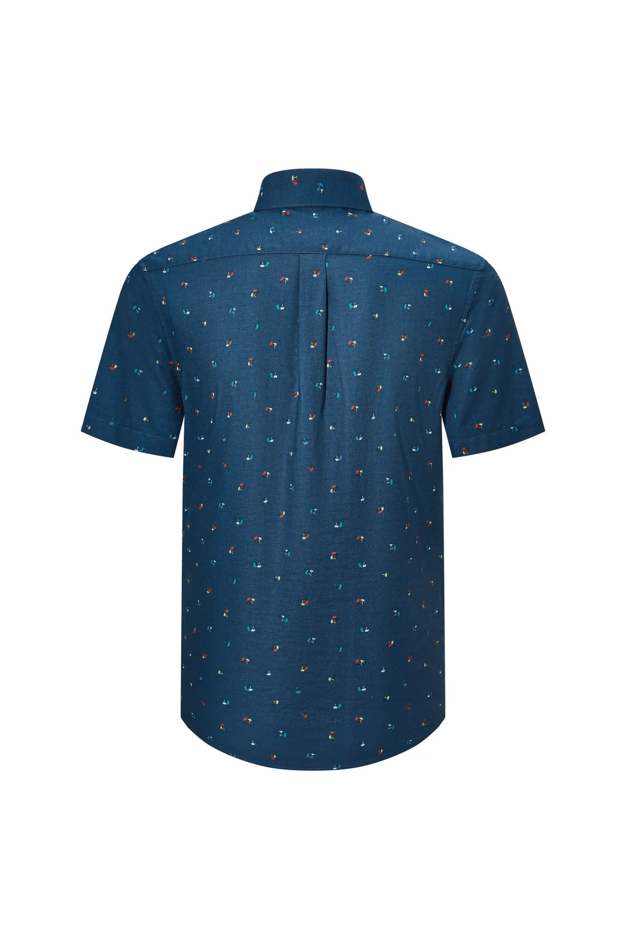 Small Palm Tree Print Casual Shirt in Smart Fit