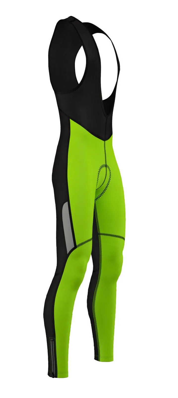 Sparx Men Winter Cycling Thermal Roubaix Bib Tights Padded Bib Pants High Viz Bike Leggings